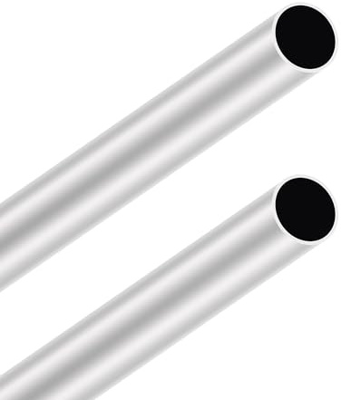 LAVMHAB 6063 Aluminum Tube 26mm OD x 1.0mm Wall Thickness 300mm Length, Aluminum Round Tubing Seamless Straight Pipes (2pcs)