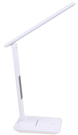 HOMSFOU Tischlampen Schreibtischlampe Lampe Dimmen Led Wecker Weiß T25