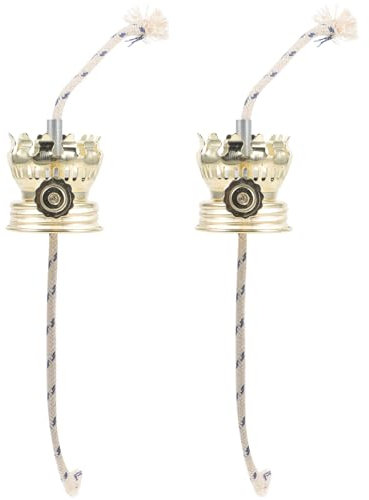 Cabilock 2 Stück Retro Öllampenbrenner Aus Metall Mit Docht Vintage Petroleumlampe Ersatzbrenner Für Antike Öllampen Und Petroleumlampen