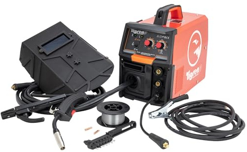 TIGREN TGN120MAT 230V 4-in-1 MIG TIG ARC/MMA Gas/Gasless IGBT Inverter Welder Welding Machine, Lightweight 120A Welding Kit with Compact Design and Accessories for Multi-Process Welding Equipment