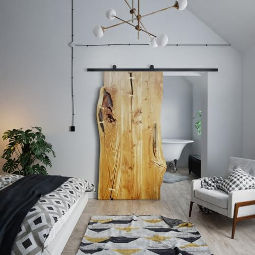 PORTES COULISSANTES EN BOIS EN CHÊNE ONE BOARD PREMIUM (Huile Naturelle)