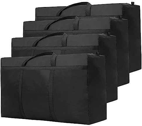ZACENYU 4 Pack 180L Large Moving Boxes Heavy Duty, Extra Large Storage Bags for Clothes,Strong Packing Boxes for Moving House,Duvet,Bedding,Underbed,Blankets