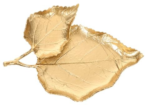 PRETYZOOM Plateau à Bijoux Double Couche Forme De Assiette à Bijoux Vintage Et Porte-bagues Antique