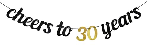 Koboko Girlande 30 Geburtstag Deko Männer Frauen, Deko 30 Geburtstag Banner | 30. Geburtstags Deko Männer Frauen, Geburtstagsdeko 30 Girlande Banner, Glitzerbanner zum 30 Geburtstags Dekoration