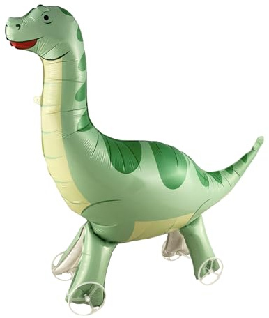 XXL Kinder Dino Ballon, 3D Tiere Luftballon Stehend, Walking Dinosaurier Ballon mit Rädern, für Dino Deko Kindergeburtstag, Mädchen Jungen Dinoparty Deko Geschenk, 1 Stück