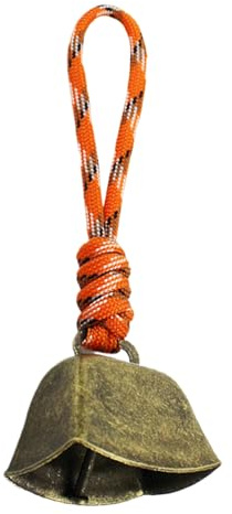 Cow Bells Noise Makers – Suoneria vintage in rame, campana in metallo rustico, campanaccio fatto a mano, forte suono chiaro, strumento di segnalazione per pascoli all'aperto, allarme decorativo con