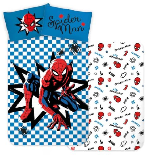 Parure de lit réversible Spiderman Helden-Power, 135 x 200 cm