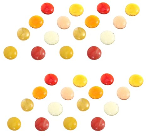 Cabilock Pietre Decorative in Vetro Piatto Miscelate Rosso Giallo Ciottoli per Acquario e Riempitivo per Vasi Sassi per Terrari e Decorazioni Indoor Outdoor