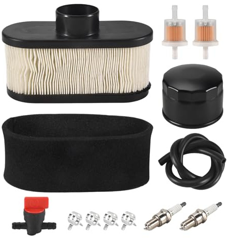 Qusedwey Kit di un Punto per Trattorino Tosaerba FR651V FR730V FS481V, Sostituzione Filtro Olio 49065-7007 Filtro Aria 11013-7047