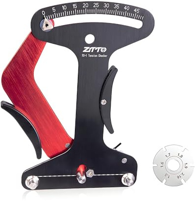 HillMiles MTB Juego de Herramientas de reparación de Llaves de medidor de tensión para radios de Bicicleta, Herramienta de reparación de Ruedas de aleación de Aluminio