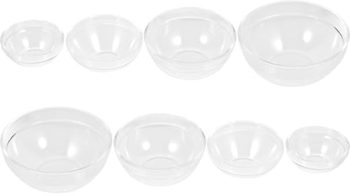 Generico Set 8 Ciotole per Oli Essenziali in Acrilico Trasparente Ciotole in Plastica per Massaggi per Centri Estetici e Uso Domestico senza Sostanze Nocive Resistenti e Durevoli