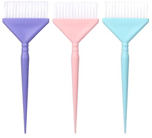 CORHAD Lot de 3 Set de Set de Pinceaux pour Coloration Cheveux Poils en Nylon et Manche en Pp, pour Salon de Beauté et Usage Maison, Pratique et Adapté la Teinture