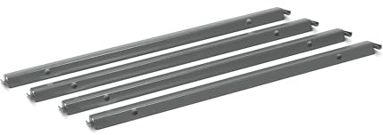 HON File Cabinet Rails for Hanging Files 4-Pack Front-to-Back Metal Hanging File Rails for Lateral Filing Cabinets - Side by Side Drawer File Bars for Letter Size File Storage Organization - Silver