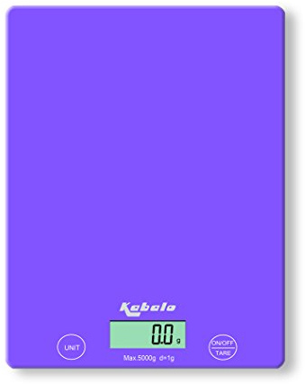 Kabalo 5kg Purple Digital LCD Electronic Kitchen Cooking Baking Prep Food Preparation Weighing Scales UK
