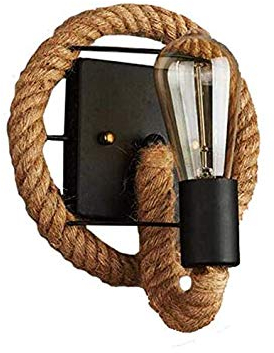 Vintage Retro Wandleuchte Amerikanische Seil industrial lampe Persönlichkeit Bar Eisen Wandlampe Loft Restaurant Korridor Wohnzimmer Balkon Gänge Wandleuchten （Keine Lichtquelle）