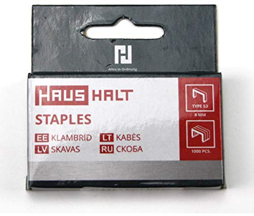 Vagner SDH 5000 Tackerklammern Typ 53, 8mm Höhe, 11,2mm Breite, Silber, Büromaterial