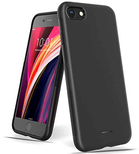 UNBREAKcable Case Compatible with iPhone SE 2020/2022, iPhone 8/7 - Soft Frosted TPU Stylish Cover for 4.7-inches iPhone SE 2022/2020/8/7 [Drop Protection, Non-slip] - Matte Black