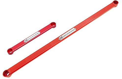 Megan Racing Front & Rear Lower Aluminum Red Race Spec Strut Bar (MR-SB-HC06FL-R) (MR-SB-HC06RL-R)