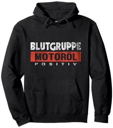 Blutgruppe Motoröl Schrauber Tuning KFZ Mechaniker Pullover Hoodie