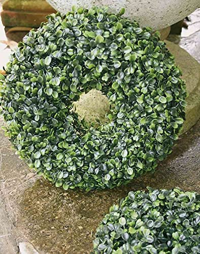 artplants.de Kunst Buchsbaumkranz Heinz, Ø24cm - Kunststoff Buchsbaumkranz