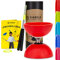 Diabolo Freizeitsport Set giocoliere Pro con cuscinetti a sfera Diabolo (rosso), bastoncini in alluminio, corda di ricambio e istruzioni (lingua italiana non garantita), con confezione regalo