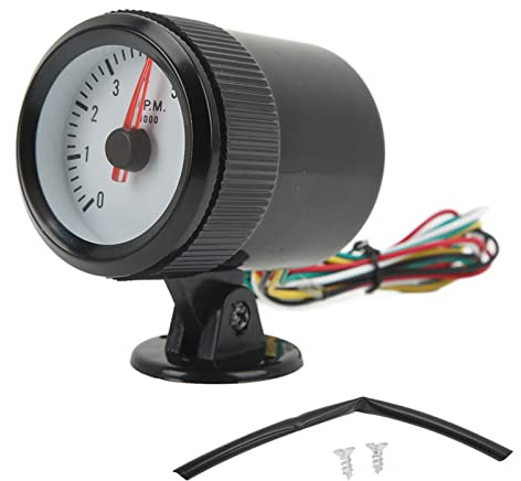 Ruträknare, 0–8 000 RPM varvräknare 52 mm varvtalsmätare blå LED-bakgrundsbelysning för 4 6 8 cylindrar bensin bil tackymeter