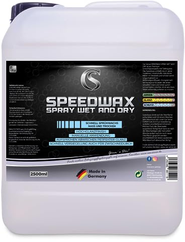 Car Sense Speedwax Spray Wet and Dry [2500ml] Schnellsprühwachs für Tiefenglanz - Schutz vor Witterungseinflüssen - Einfache Anwendung, hochglanzfinish