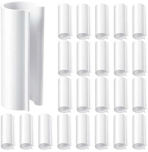 Aetherion 32 PCS Snap Clamp White 12.7mm for PVC Pipe Greenhouses,Row Covers,Pool Cover Clips,Shelters,Bird Protection(for 1/2 Inch PVC Pipe)