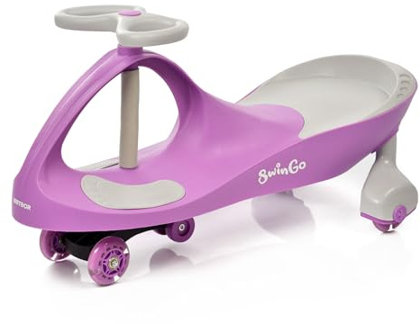 meteor TwistCar SWINGO Kinderroller Rutschauto für Kinder halten des Körpergleichgewichts Auto Swing Roller Rutscher Rutsch Auto Swing Dreiräder Faltender Tret-Roller Dreiradscooter für Kleiner Kinder