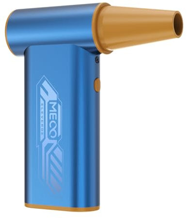 MECO ELEVERDE Soplador de Aire Comprimido Potente, 180,000 Rpm EléCtrico Air Duster Blower Portátil para Limpieza PC, Mini Pistola Soplador Aspirador con BateríA para Teclado, Coche (azul)