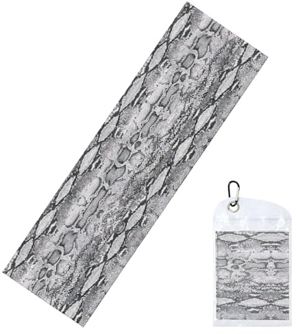 Hjluuft Snake Skin Black and White Yoga Mat Towel,Gym Towels for Working Out,Yoga Towels for Hot Yoga Non Slip,Apply to The Body,Bikram Yoga