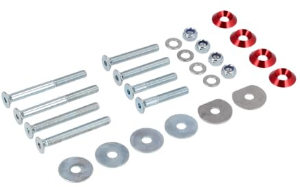 Set: CNC Senkscheiben 25mm für Stoßdämpfer/Federbein, Rot - für S51, S50, S70, S53, S83