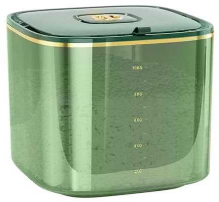 Générique Rice Storage Containers With Lid, Clear Dry Food Cereal Containers For Pantry Organization, Ideal For Storing Rice, Flour, Sugar, Baking Supplies, Stackable Space Saving Storage Solution