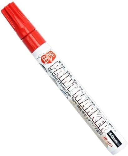 Topspitgo Stylo de peinture acrylique rouge résistant aux intempéries pour peindre des pierres tombales pour bois, métal, verre, bricolage, peinture de pneus, papier