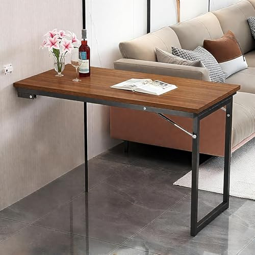 Ddasam Tavolo pieghevole a muro - Tavolo Pieghevole Multifunzione per Cucina/Sala/Scrivania - Design Moderno Salvaspazio, adatto per il soggiorno, la sala da pranzo, la roulotte