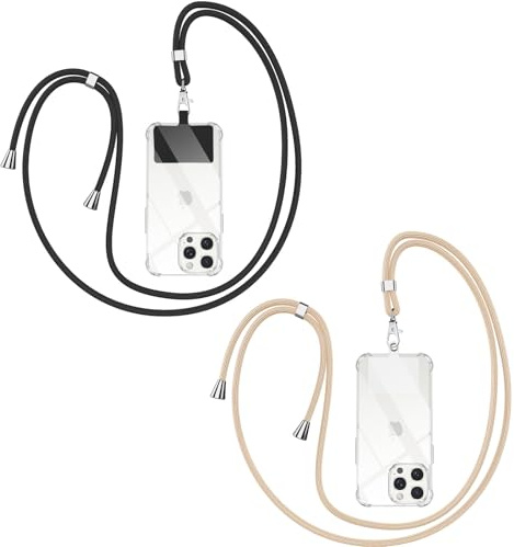 Yoedge Universelle Lanières de Téléphone en Bandoulière avec Patch, Adjustable Réglable Amovible en Nylon Pendentifs Collier de Longe Porte-clés Cordon pour Plupart de Téléphones Intelligents