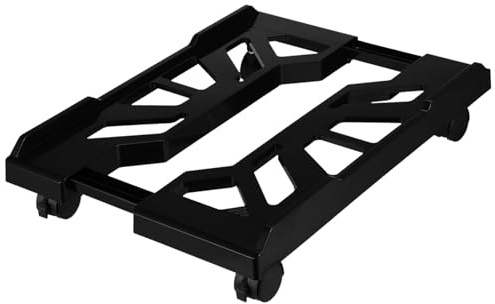 DIYEAH Soporte para Computadora con Diseño Telescópico de Abs Ajustable con Ruedas Negro y Mecanismo de Bloqueo para Oficina y Escuela