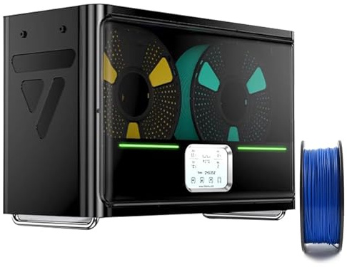 3D Printer Filament Dry Box with LED Touch Screen, PTC Heater, Humidity Control, Triple Fan, Compatible with PLA, PETG, ABS, TPU, PA - Four-Spool Printer Dehydrator