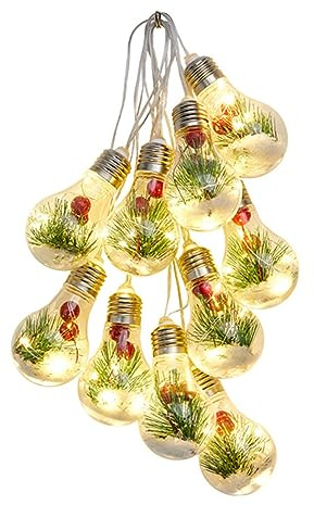 HOMSFOU Luces De Cadena Led Para Árbol De Navidad Guirnalda Decorativa De Metros Para Dormitorio y Fiestas Navideñas