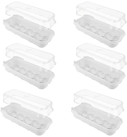 DurabSwap Juego de 6 bandejas propagadoras de semillas, mini bandejas resistentes para alféizar de ventana con cúpula, semillas de cultivo de invernadero (10 celdas por bandeja)