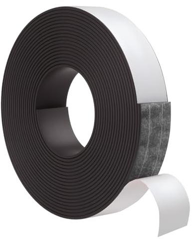 msymsyu 4M magnetband extra starkt 2 mm (tjock) x 15 mm (bred) magnetband självhäftande stark 1 rulle magnetisk tejp självhäftande svart magnetisk remstark kan klippas till storlek gör-det-själv skola