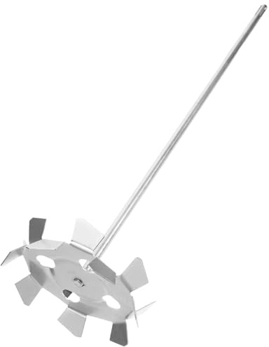 Abaodam Agitateur à Palettes pour Perceuse Électrique, Mélangeur en Fer Galvanisé, Accessoire pour Malaxeur à Enduit, Outil de Chantier pour Peinture et Plâtre