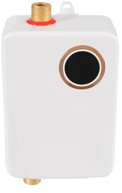 Chauffe-eau instantané, Chauffe-eau instantané mural en acier inoxydable 3000 W, noir/blanc/rouge, for maisons et écoles(blanc)