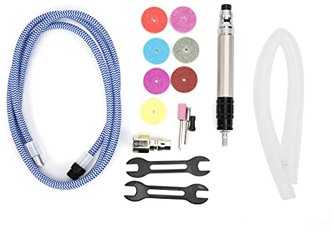 KP - 605 Mini máquina de pulido neumática, bolígrafo de esmerilado neumático, herramienta de tallado con aire de velocidad ajustable y 70 000 rpm para el pulido y el grabado de