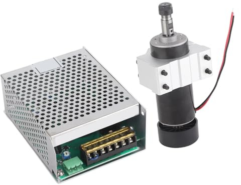 Fafeicy Regulador de Velocidad del Motor del Husillo Refrigerado por Aire de 500 W, Pinza ER11 de 12000 RPM para Grabado CNC con Control de Velocidad Estable PWM | Regulador de velocidad del Motor del husillo refrigerado por aire, accesorio ER11 para grabado artesanal, 12000RPM, 500W