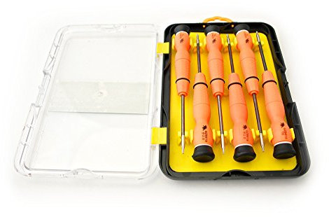 edi-tronic Schraubendreher Set 6 teilig Torx T3 T4 T5 T6 Kreuzschlitz 2.0 Tri Wing 2.0