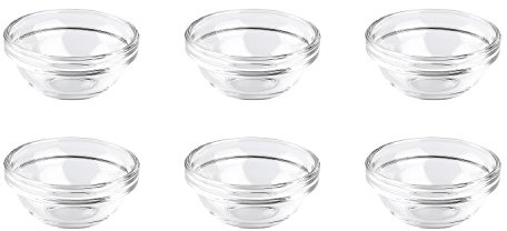 Luminarc, Serie Empilable, Schüssel 6 cm, im 6-er Set, stapelbare Obstschalen, Glas in zeitlosem Design