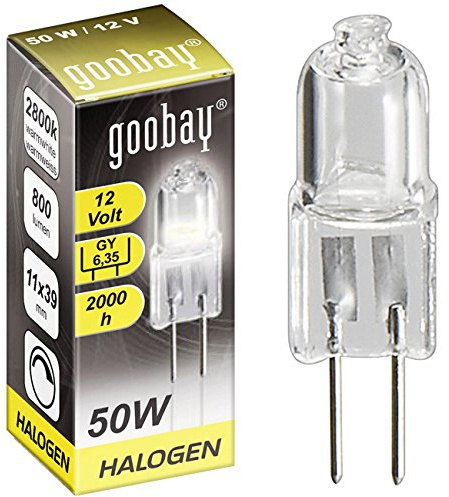 Goobay 9097 Halogen Stiftsockellampe für Sockel GY6.35 50W