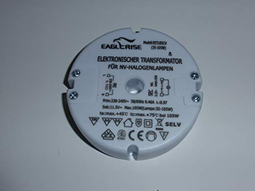 Eaglerise 105CV Halogen Transformer AC230V to AC 12V 105W Power Supply For NV-Halogenlampen led lights bulbs + Free uk delivery by Eaglerise