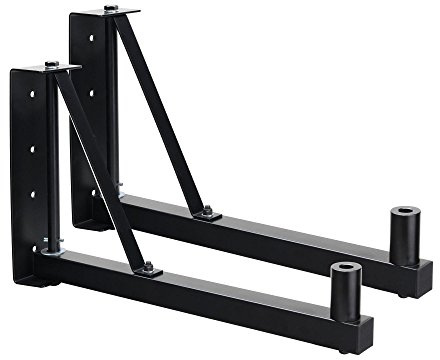 Paar Pronomic WSM-2 PA Lautsprecher Wandhalterung für PA-und HiFi-Boxen (2 Stück im Set, geeignet für Lautsprecher mit 35mm Flansch, horizontal schwenkbarl, stabil, Metall) schwarz